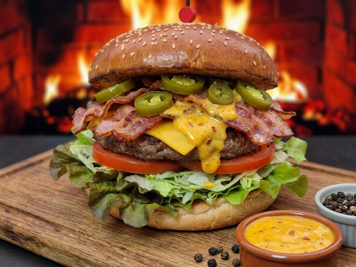 Chilli Bacon Burger